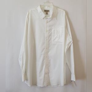 1Duluth White Wrinkle Fighter Button Down Mens Size 2XL Tall
